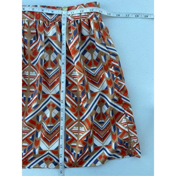 1459 Anthropologie Emmelee Pleated Geometric Boho Mini Skirt Size Small - Picture 4 of 4